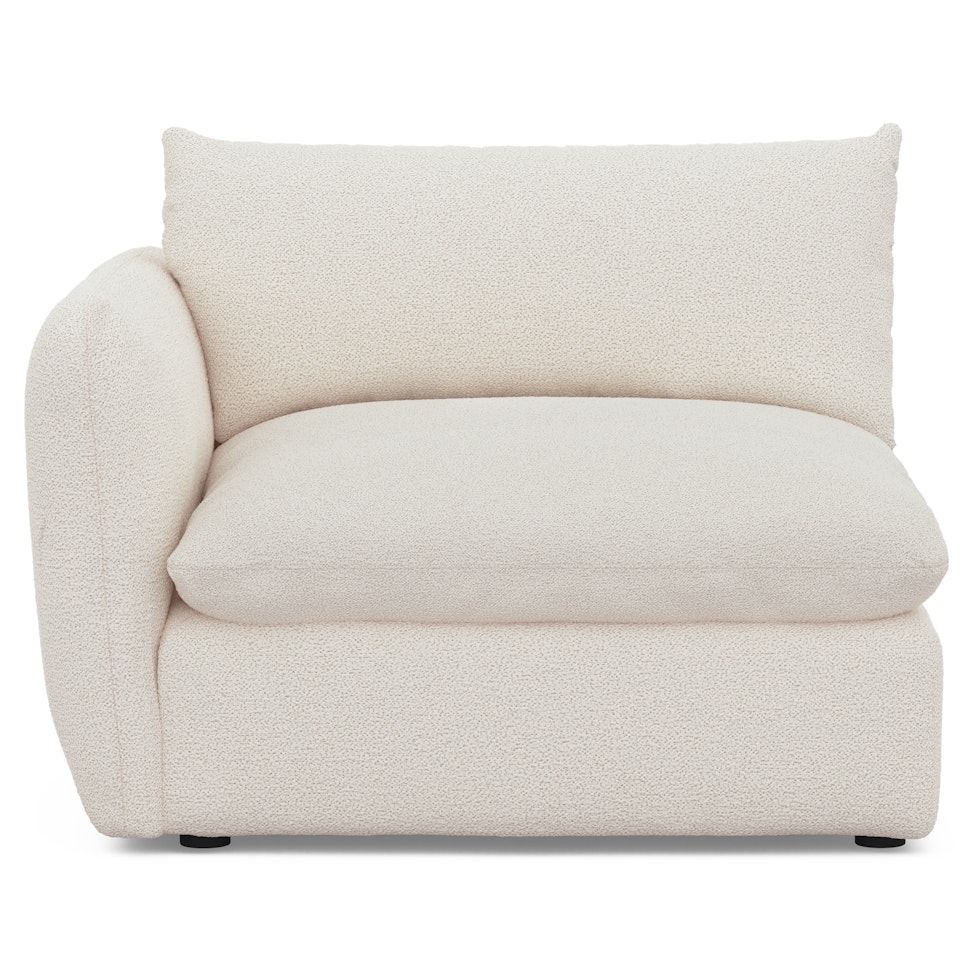 Leigh 46" Left Arm Module - Ivory Wool Bouclé - Image 0