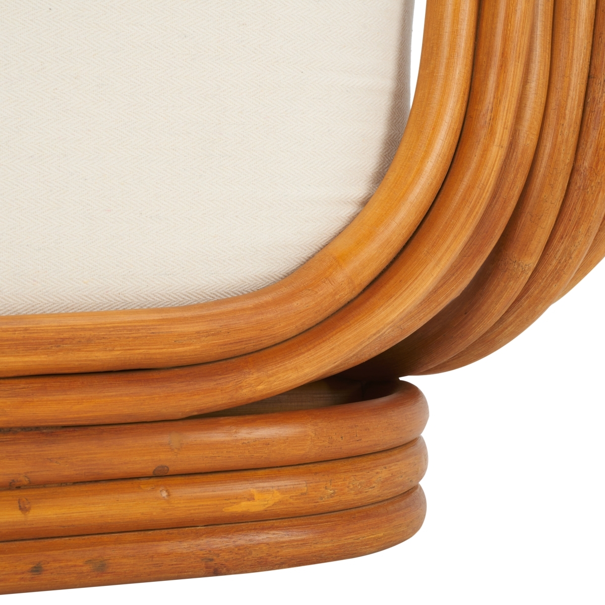 Giorno Rattan Accent Chair  - Natural / White - Safavieh - Image 3