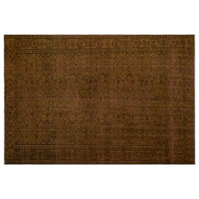 One-of-a-Kind Ithaca Hand-Knotted 1960s Turkish Brown 6' x 8'11" Area Rug - Image 0