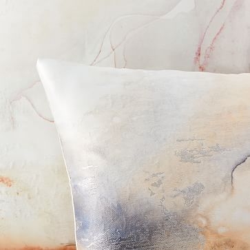 Airy Brocade Pillow Cover, 12"x21", Horseradish - Image 1