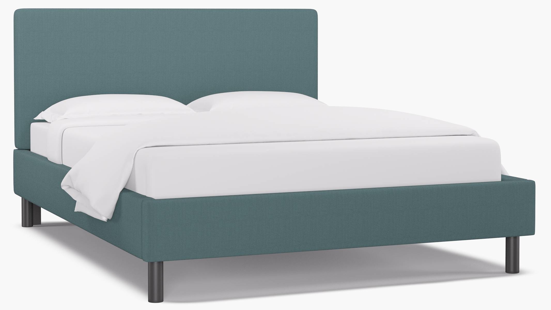 Tailored Platform Bed, Seaglass Everyday Linen, Queen - Image 1