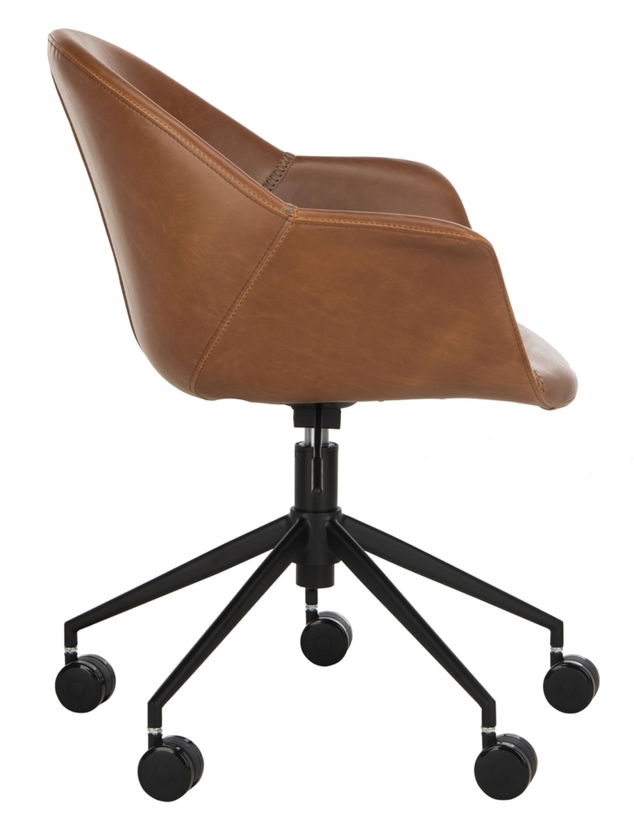 Ember Faux Leather Office Chair, Light Brown - Image 2