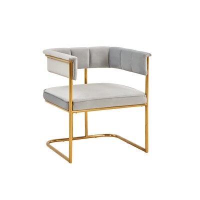 Meneses Upholstered Arm Chair in Light Gray - Image 0