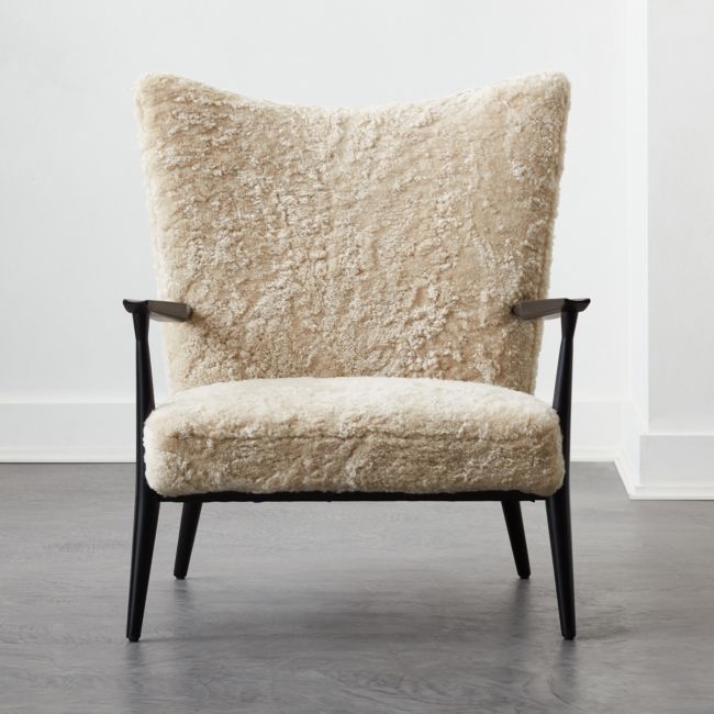 Pull-Up Shearling Lounge Chair Model 1321 - Image 1
