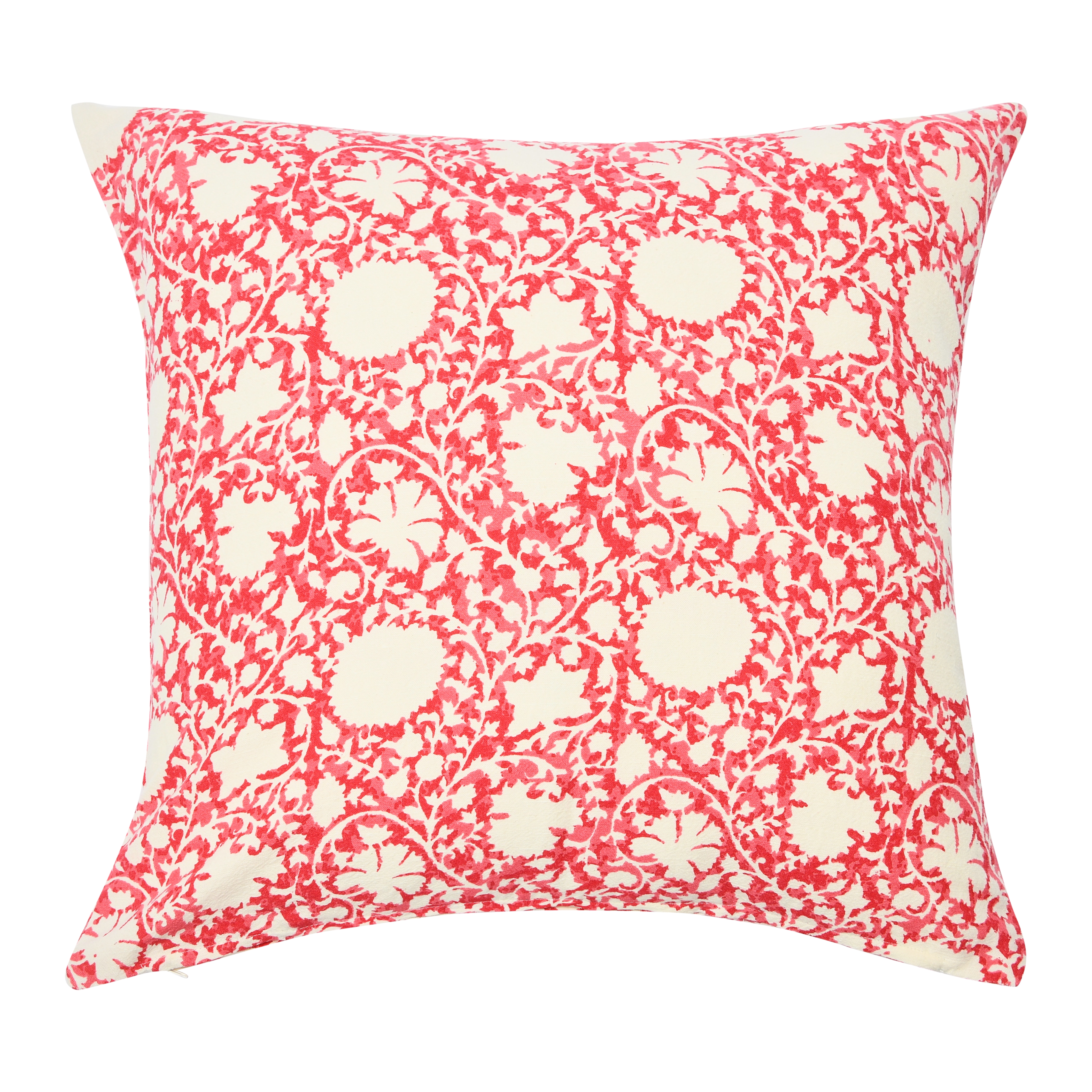 20" Square Ivy Print Cotton Pillow Cover - Image 0