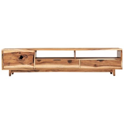 Naissus Live Edge Suar Wood Media Center With 1 Door/2 Drawers - Image 0