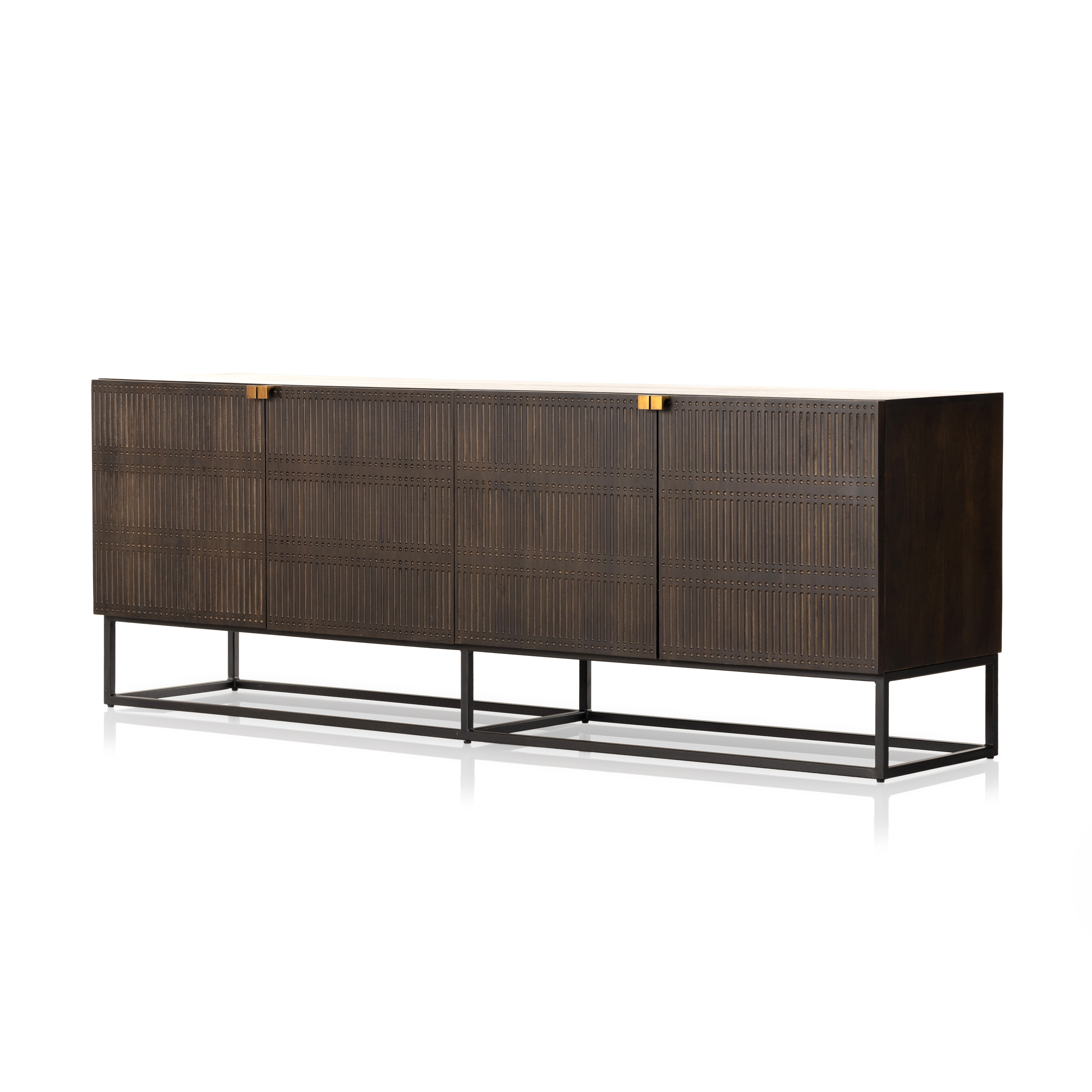 Kelby Closed Media Console - Vintage Brown - Image 1