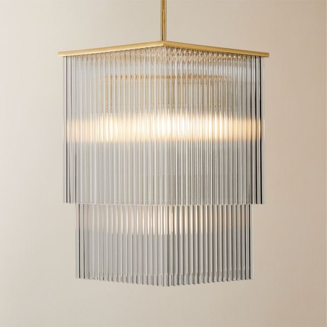 Stellar 2-Tier Square Glass Pendant Light - Image 0