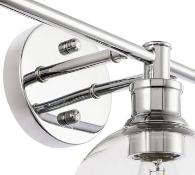 Collem Triple Sconce, 28.1", Chrome and Frosted White Glass - Image 3