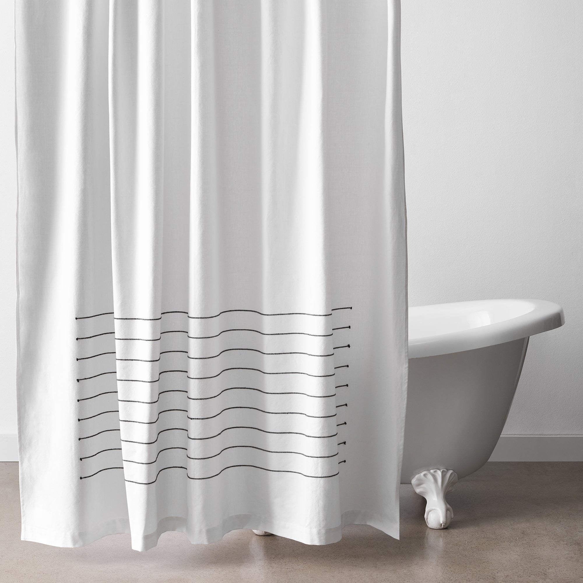 The Citizenry Loktak Shower Curtain | Sand - Image 4