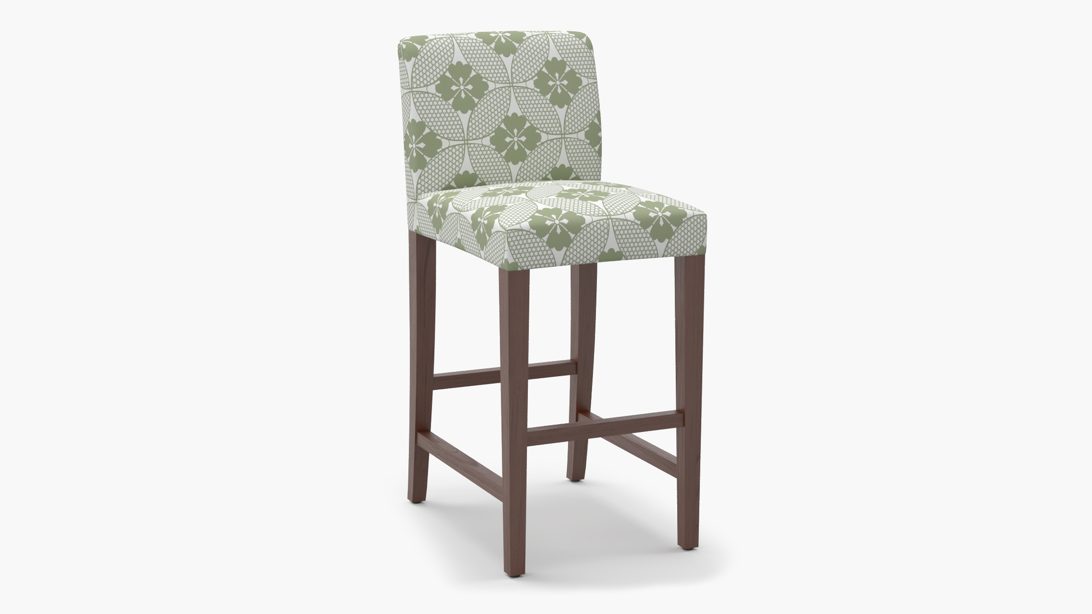 Signature Dining Bar Stool, Sage Solaire, Walnut Square Tapered Leg - Image 1
