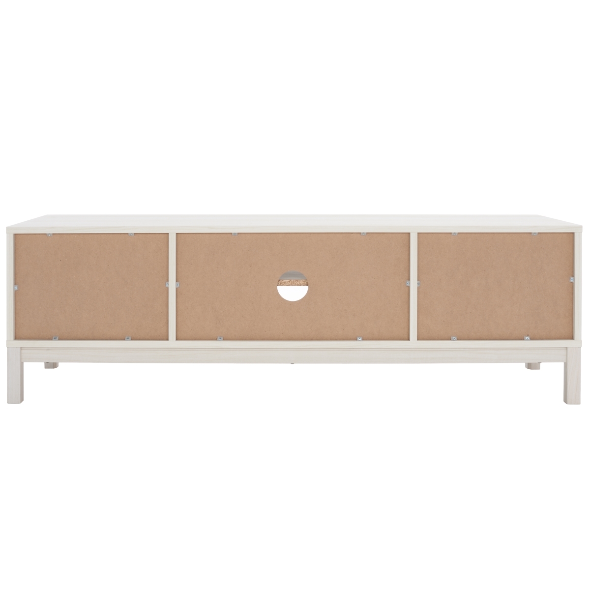 Galio 2 Door 2 Shelf Media Stand - Bleached White / Gold - Safavieh - Image 8