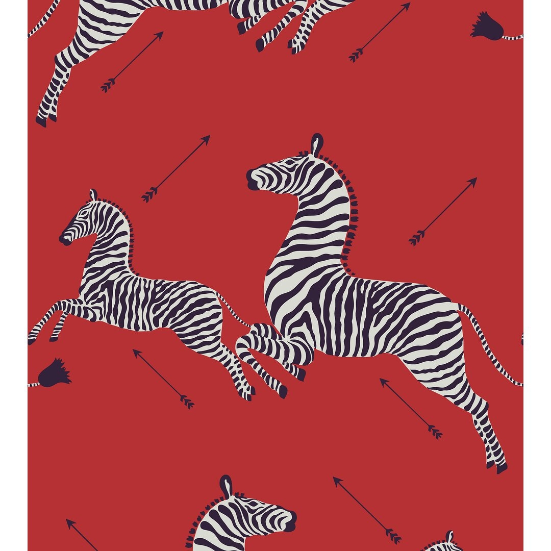 The House of Scalamandre Zebras 15' L x 26"" W Wallpaper Roll - Image 0
