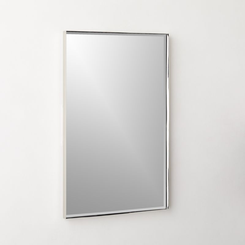 Graduate Beveled Polished Nickel Rectangular Mirror 24"x36" - Image 1