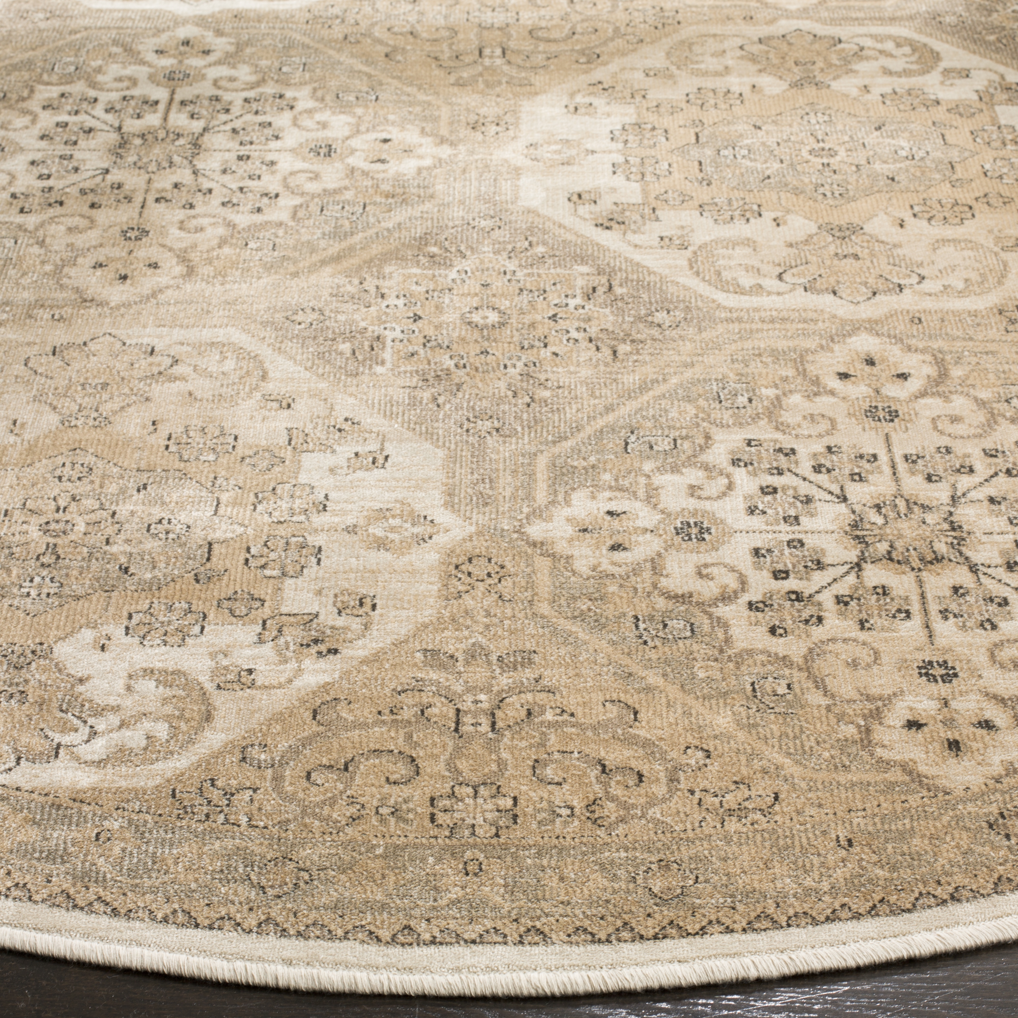 Arlo Home Woven Area Rug, VTG128-3440, Beige/Cream,  6' X 6' Round - Image 2