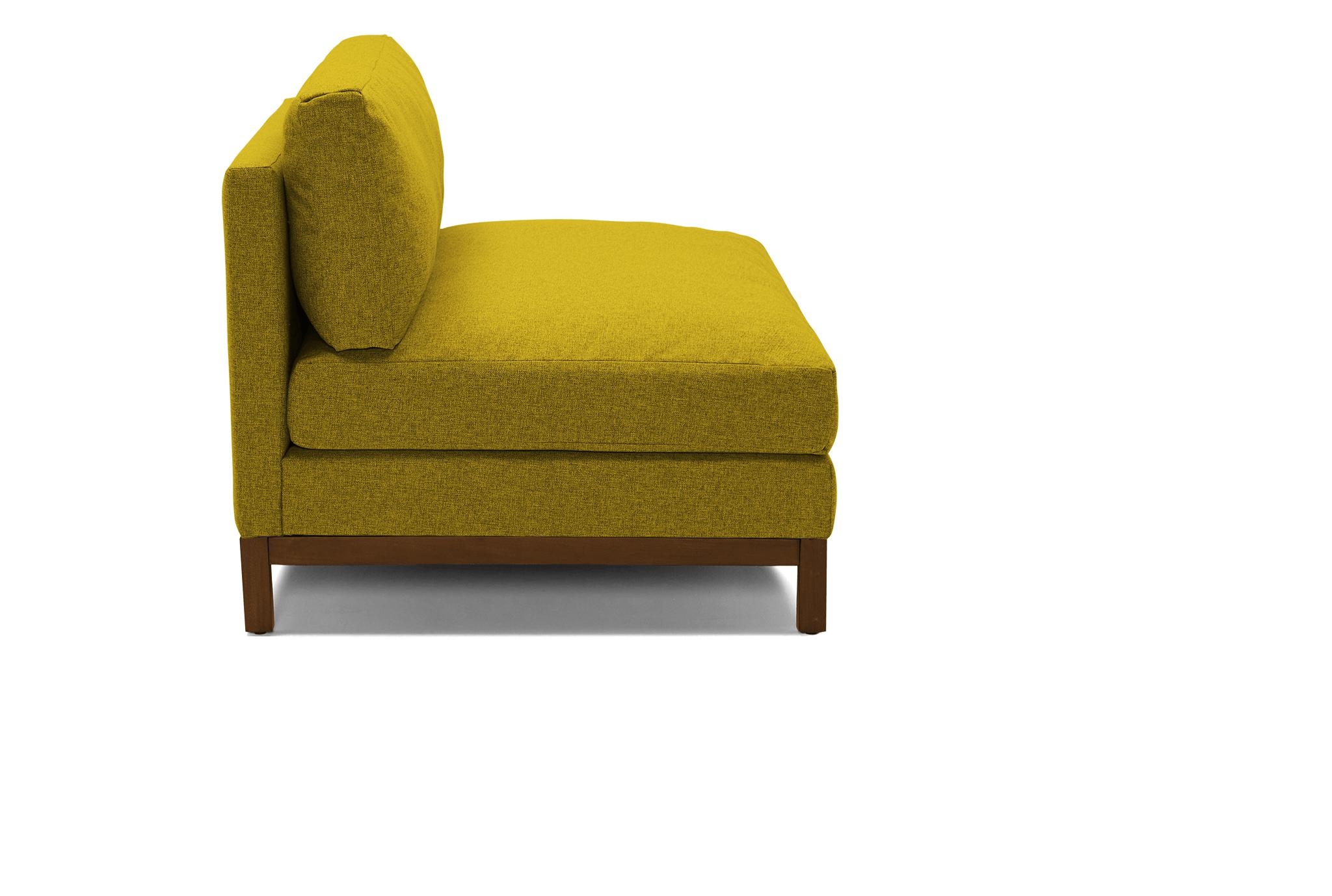 Yellow Arwen Mid Century Modern Armless Sofa - Bloke Goldenrod - Mocha - Image 2