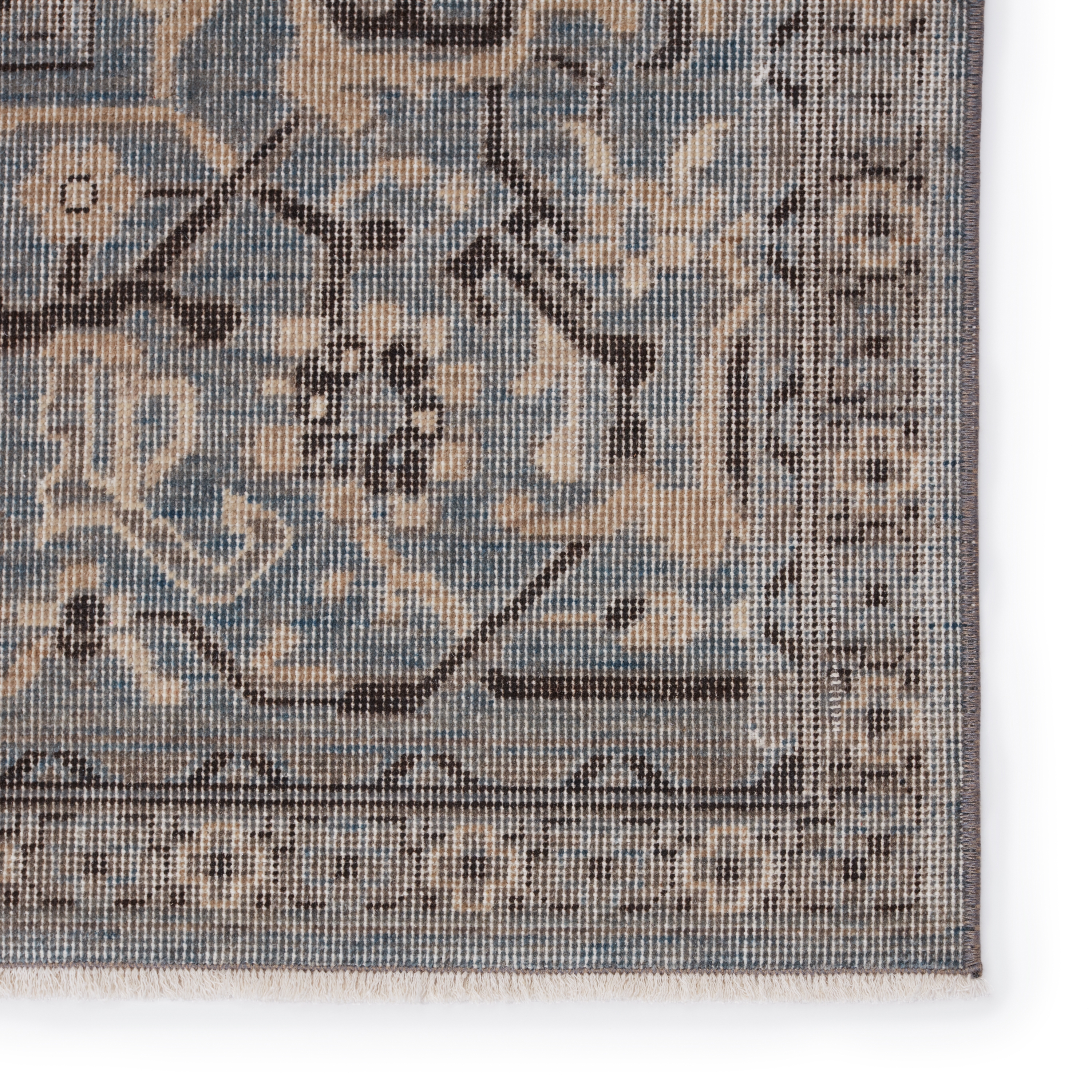 Vincien Oriental Dark Gray/ Blue Area Rug (6'5"X9'9") - Image 3