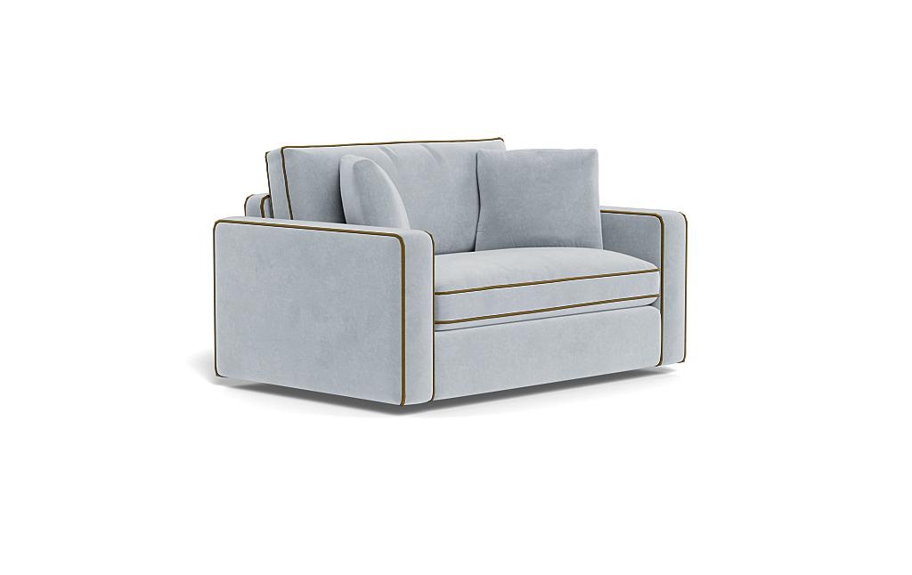 James Twin Sleeper Sofa with Contrast Piping - Image 1