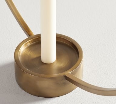 Kinsey Circular Candlestick, Brass, Small - Image 1