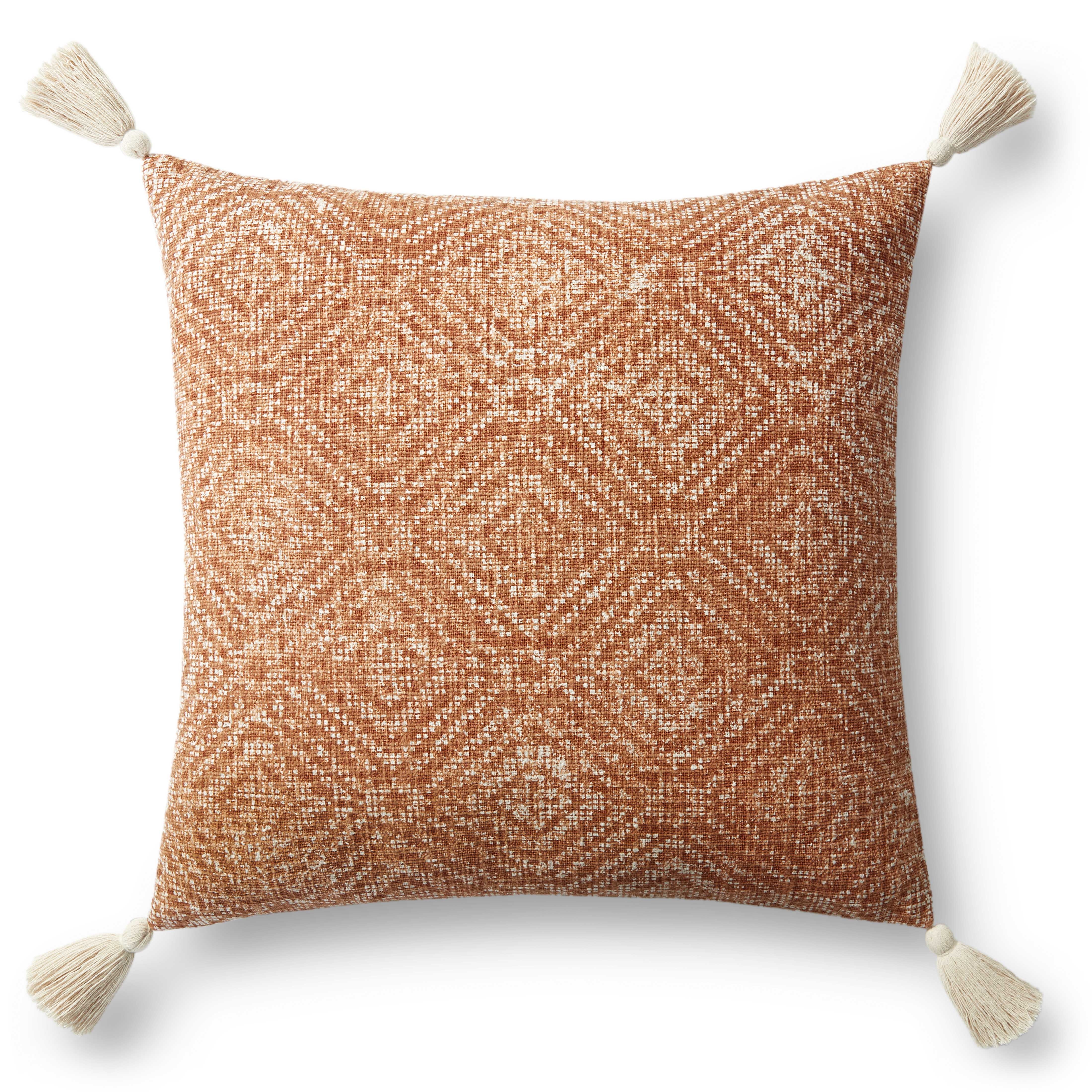 Loloi Pillows P0621 Orange 22" x 22" Cover Only - Image 0
