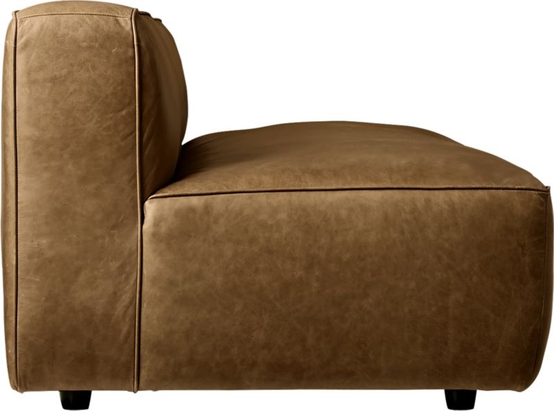 Lenyx Saddle Leather Armless Sofa - Image 3