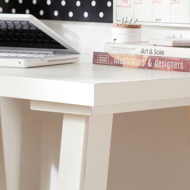 Customize-It Simple Trestle Desk, Brushed Fog, In-Home - Image 5