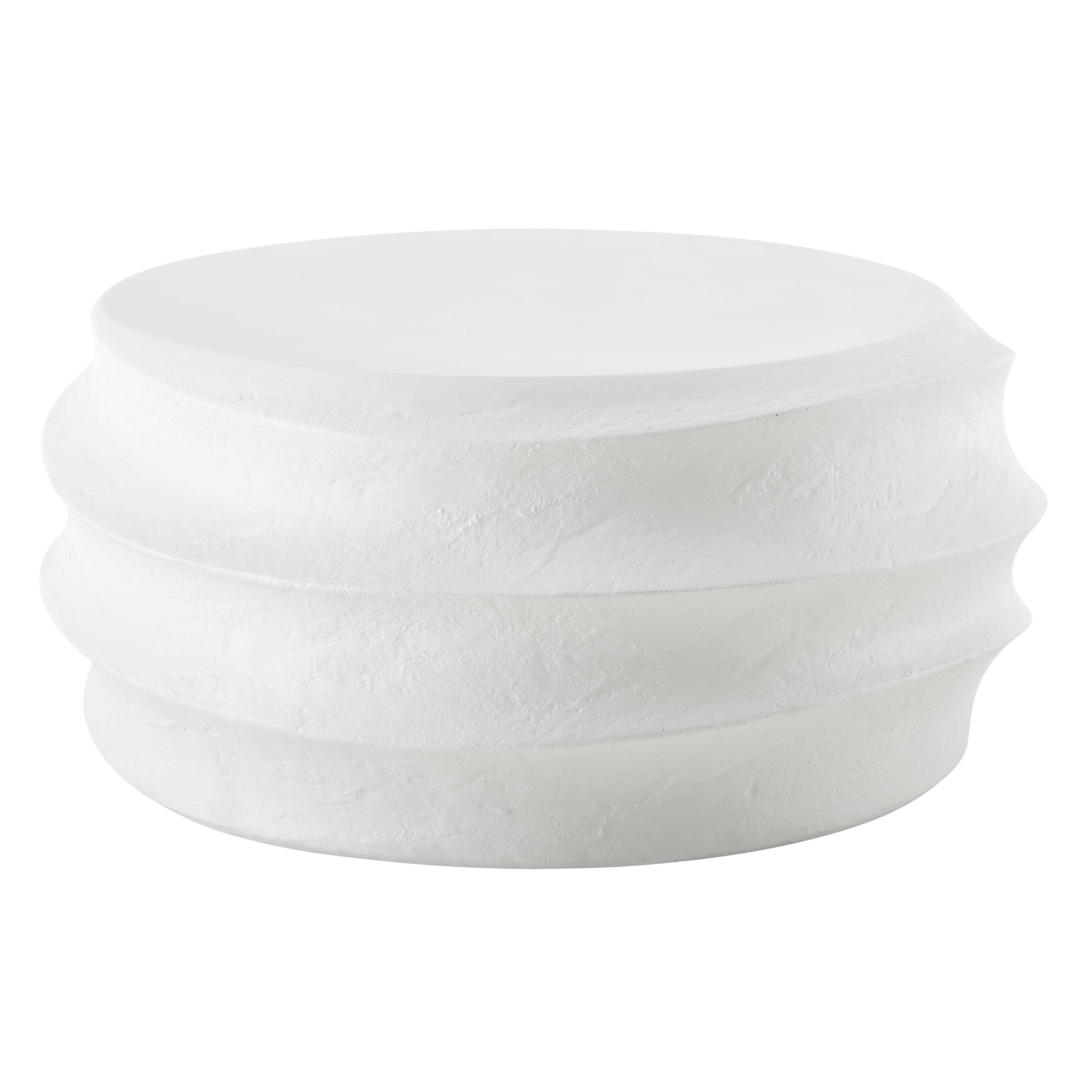 Winded Outdoor White Coffee Table - Image 3