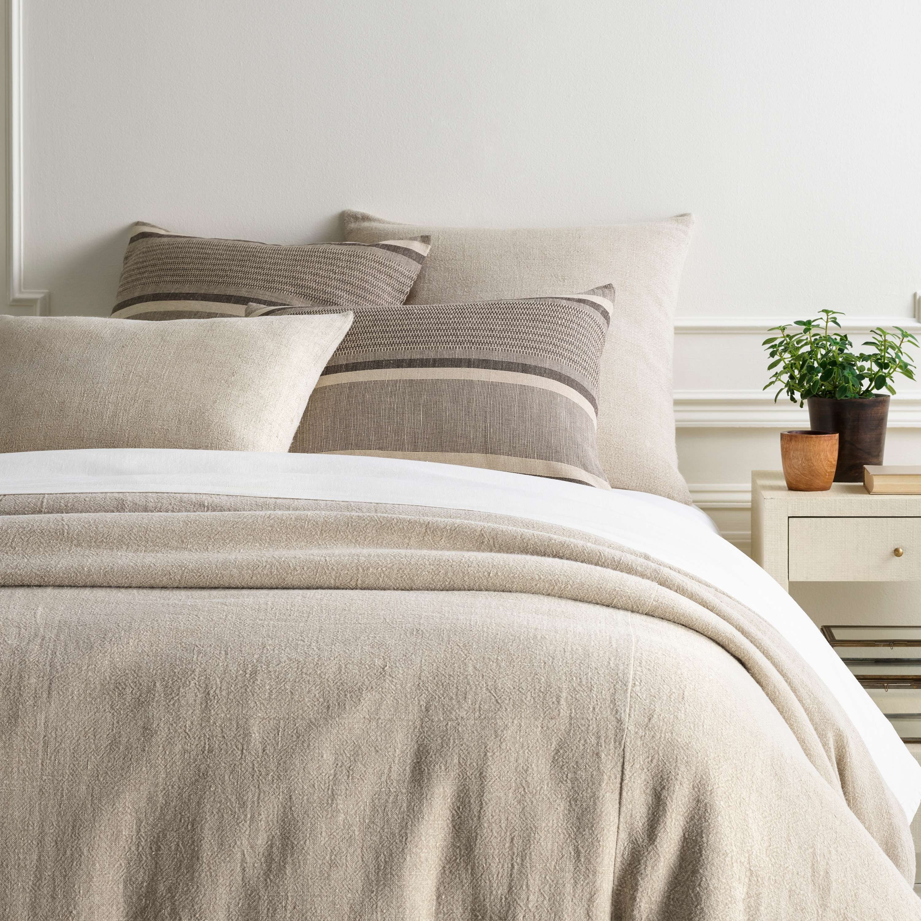 Stone Washed Linen Natural duvet cover - Image 0