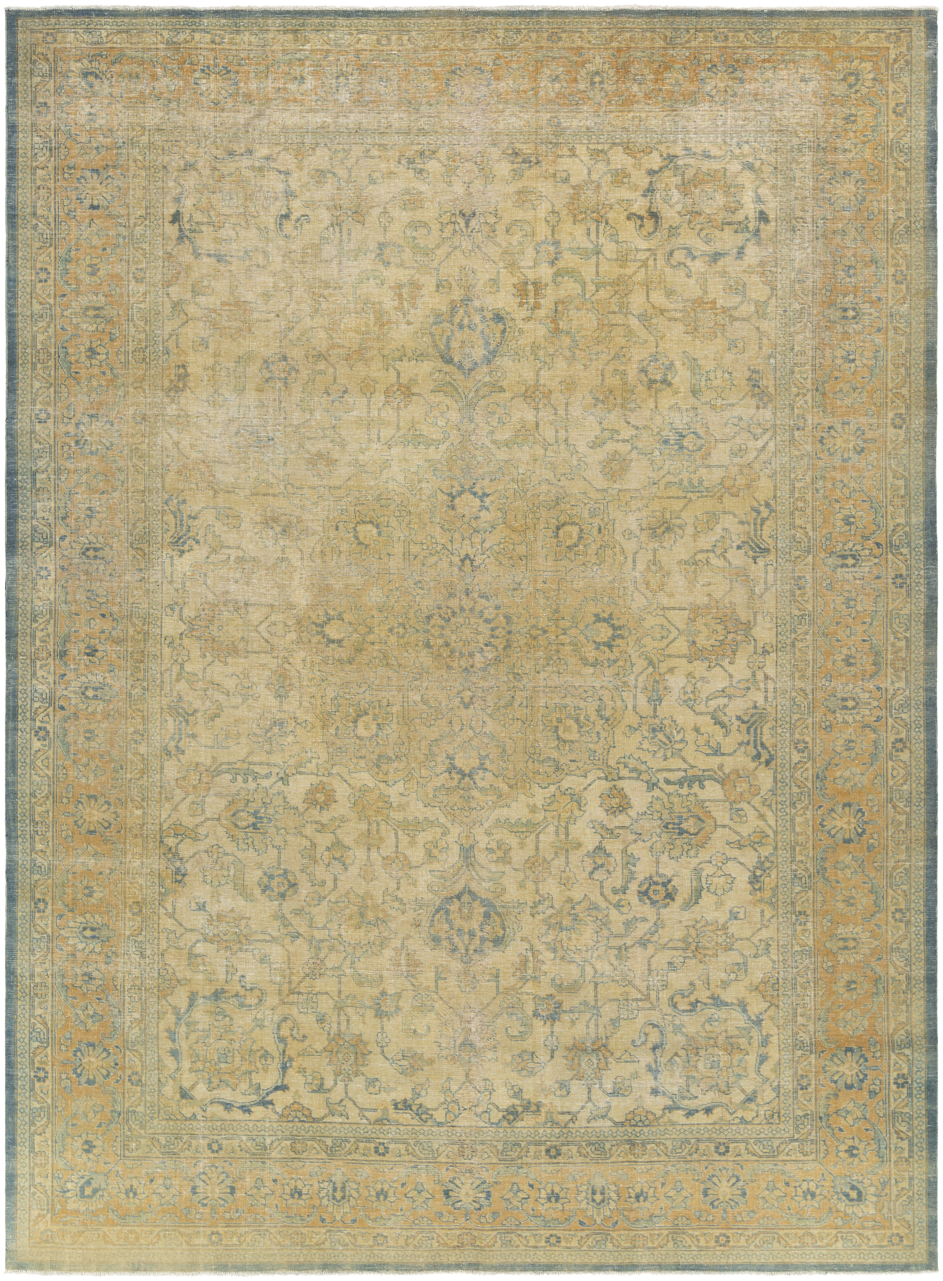 Antique One of a Kind  Indoor 7'10" x 10'6" Handmade Rug - Image 0