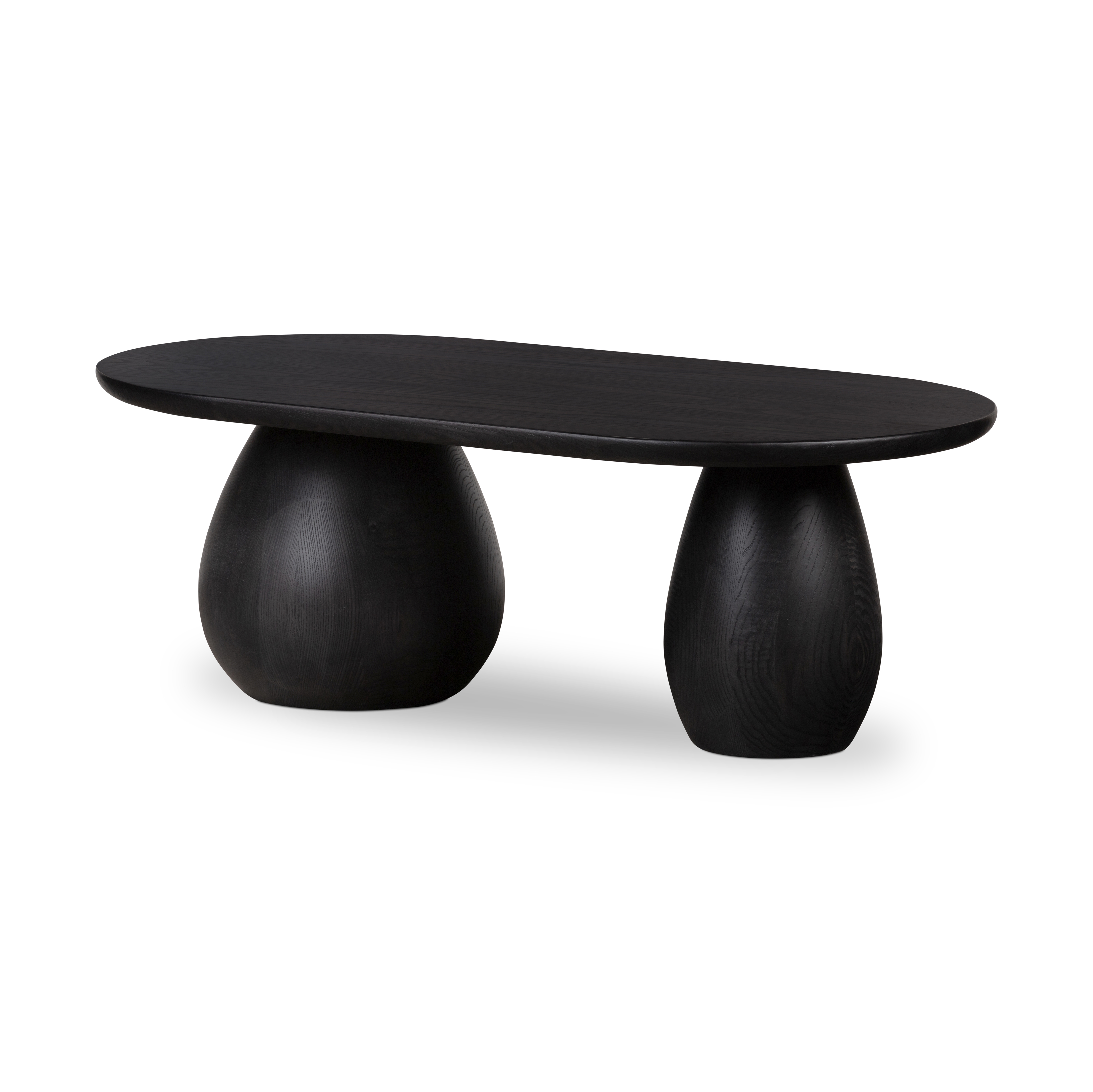Merla Wood Coffee Table-Black Wash Ash - Image 0