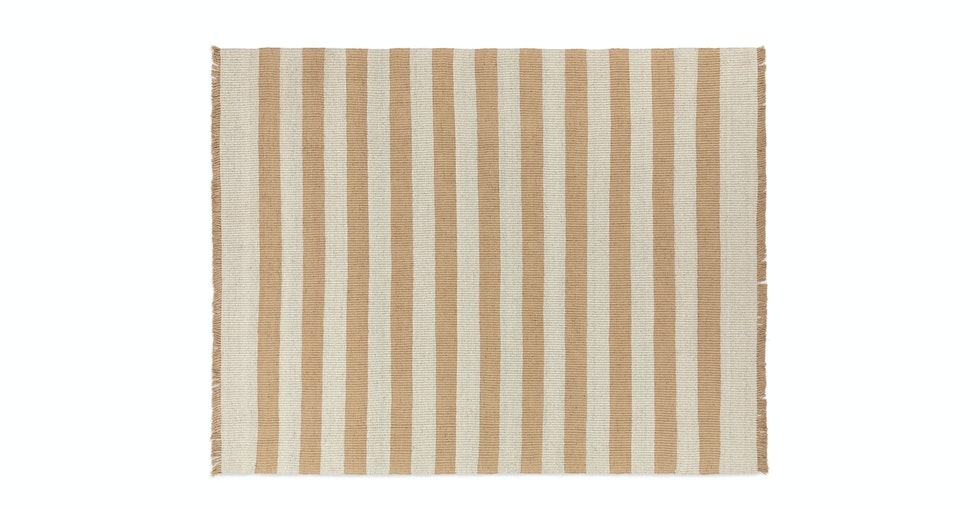 Teris Striped White Rug 8 x 10 - Image 0
