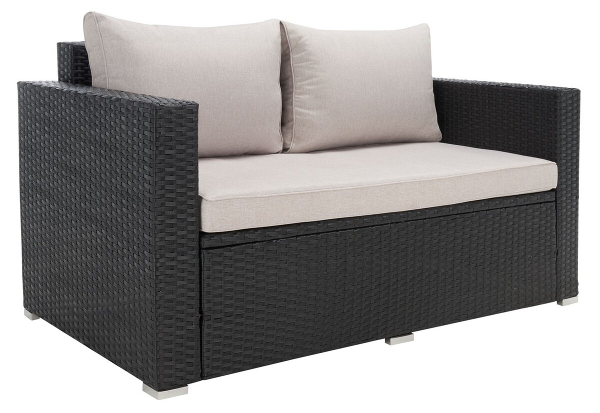 Machie 4 Pc Living Set - Black/Light Grey - Safavieh - Image 5