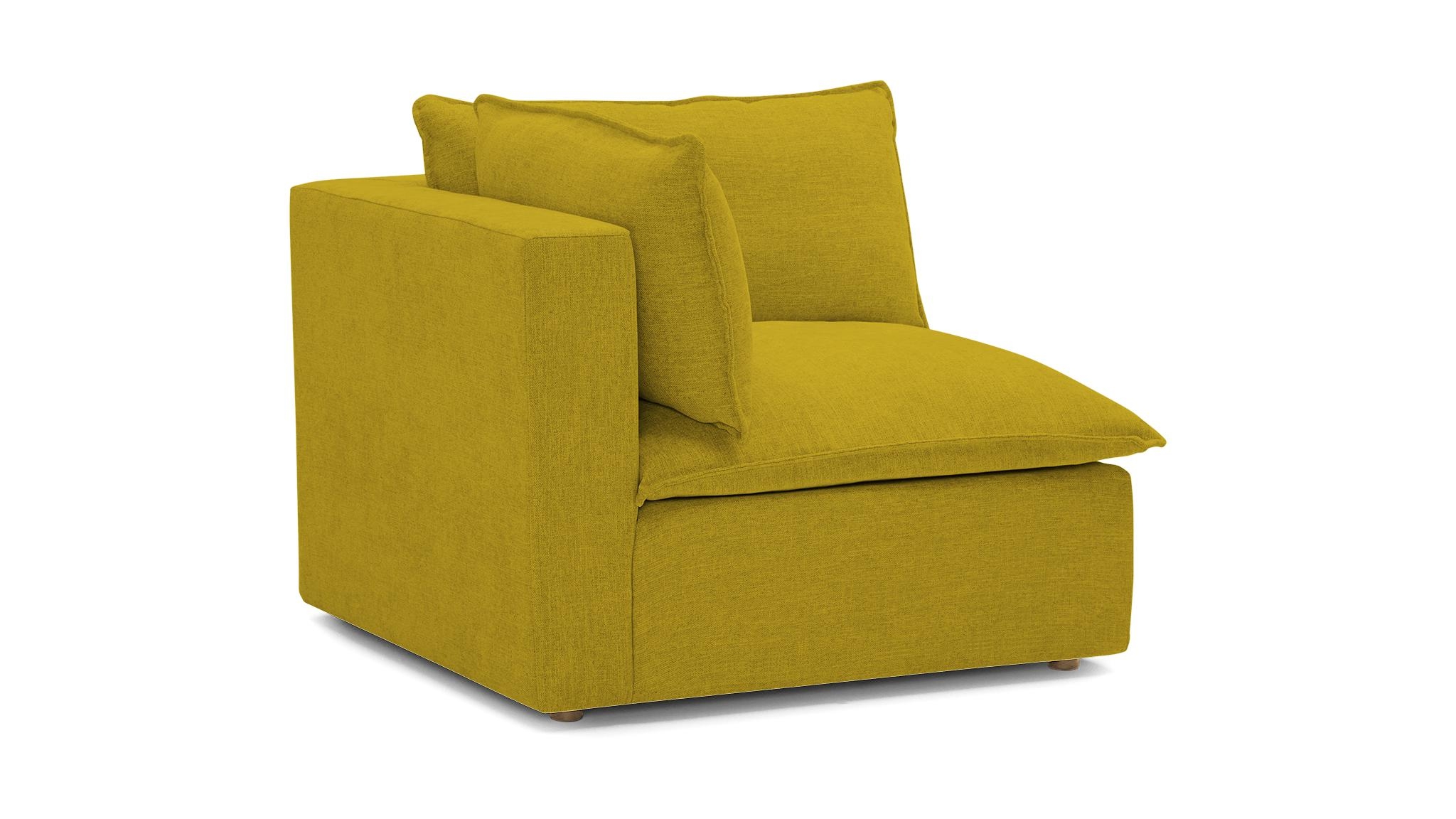 Yellow Haine Mid Century Modern Corner Chair - Bloke Goldenrod - Image 1