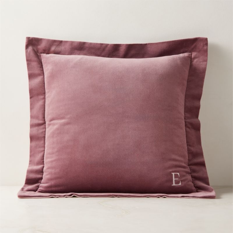 Evie Orchid Mauve Velvet Reversible Throw Pillow with Feather-Down Insert 20"x20" - Image 2