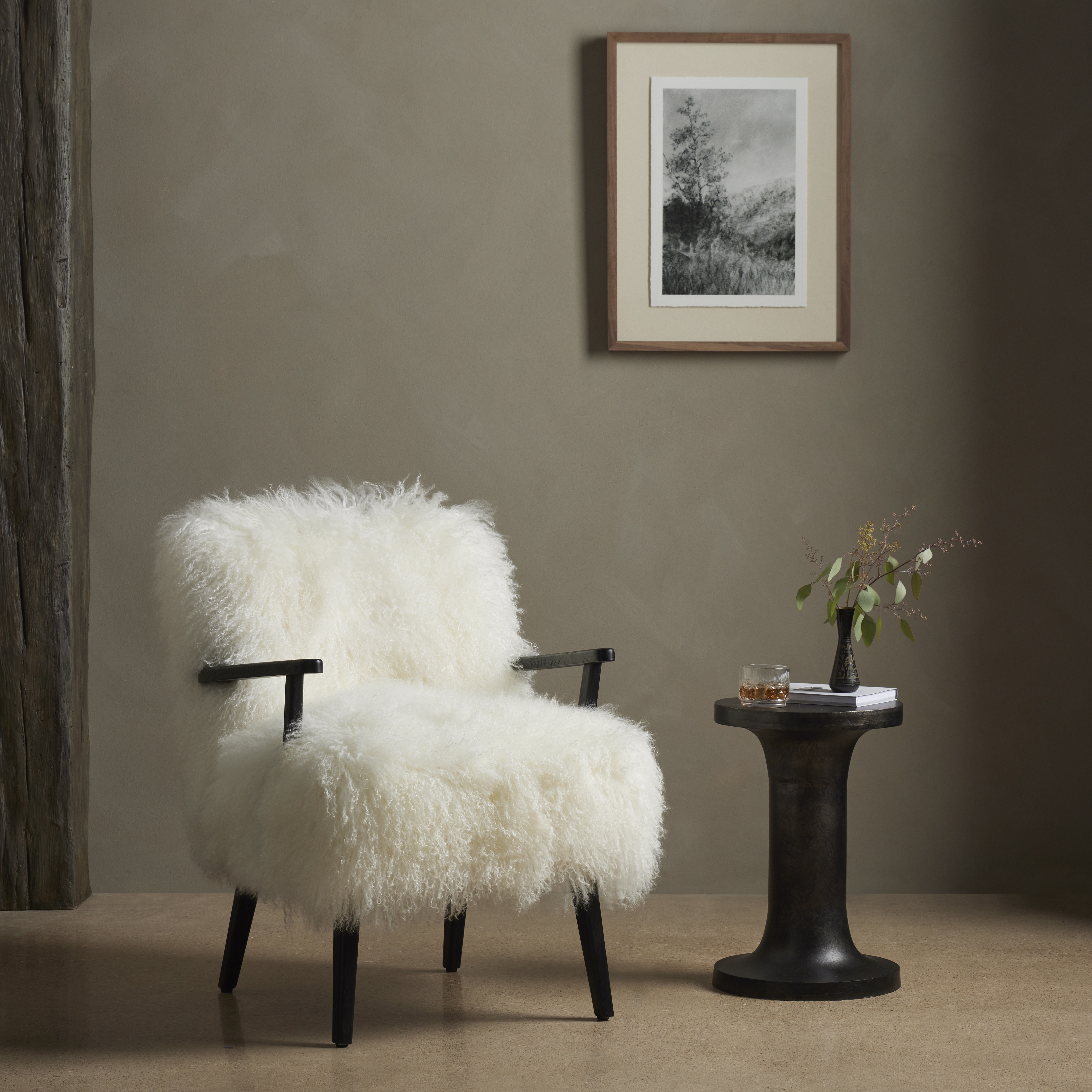 Ashland Armchair - Mongolia Cream Fur - Image 11