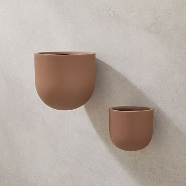 Ceramic Indoor/Outdoor Wallscape Planter, Small, 4.3"D x 4.3"H, Terracotta - Image 2