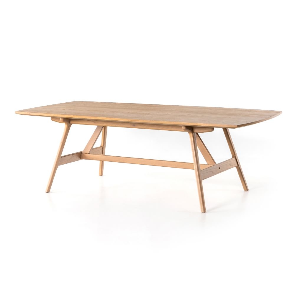 Curved Edge Oak Dining Table - Image 0