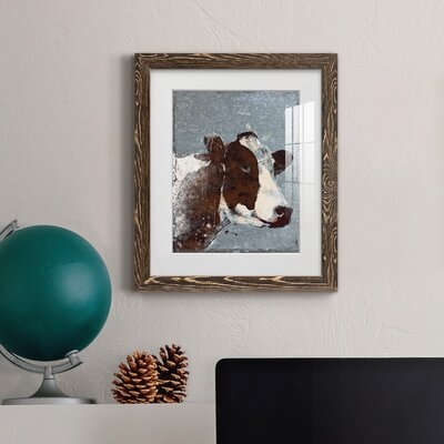 Cow On Galvanized Metal-Premium Framed Print - Ready To Hang - Image 0