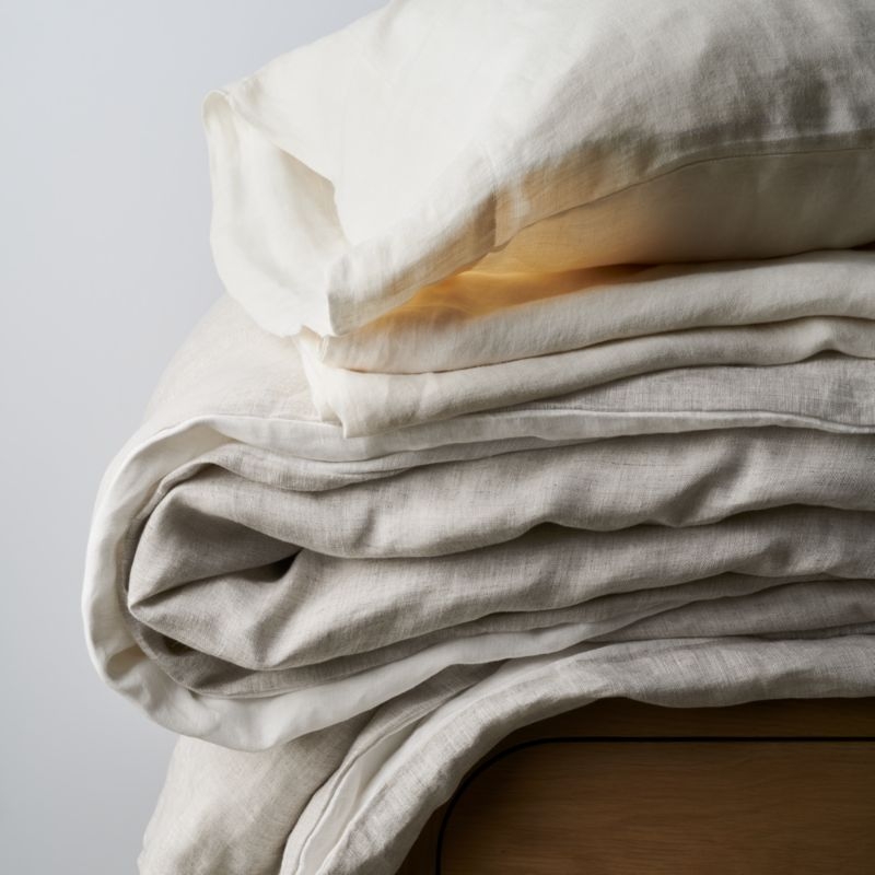 Aire Natural Hemp Warm Natural King Bed Sheet Set - Image 5