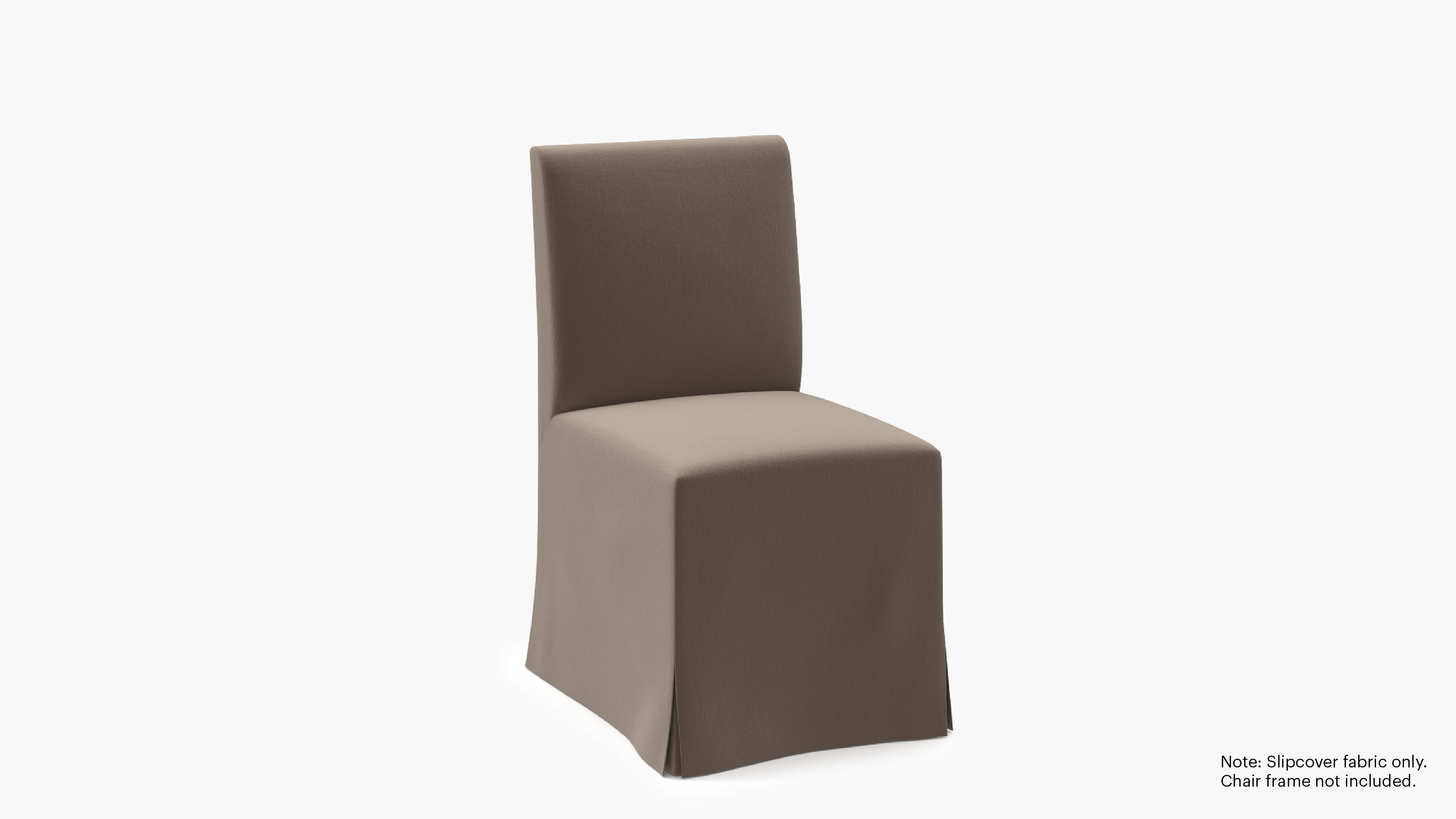 Slipcovered Signature Dining Chair - Cover Only, Mink Performance Plush Velvet - Image 1