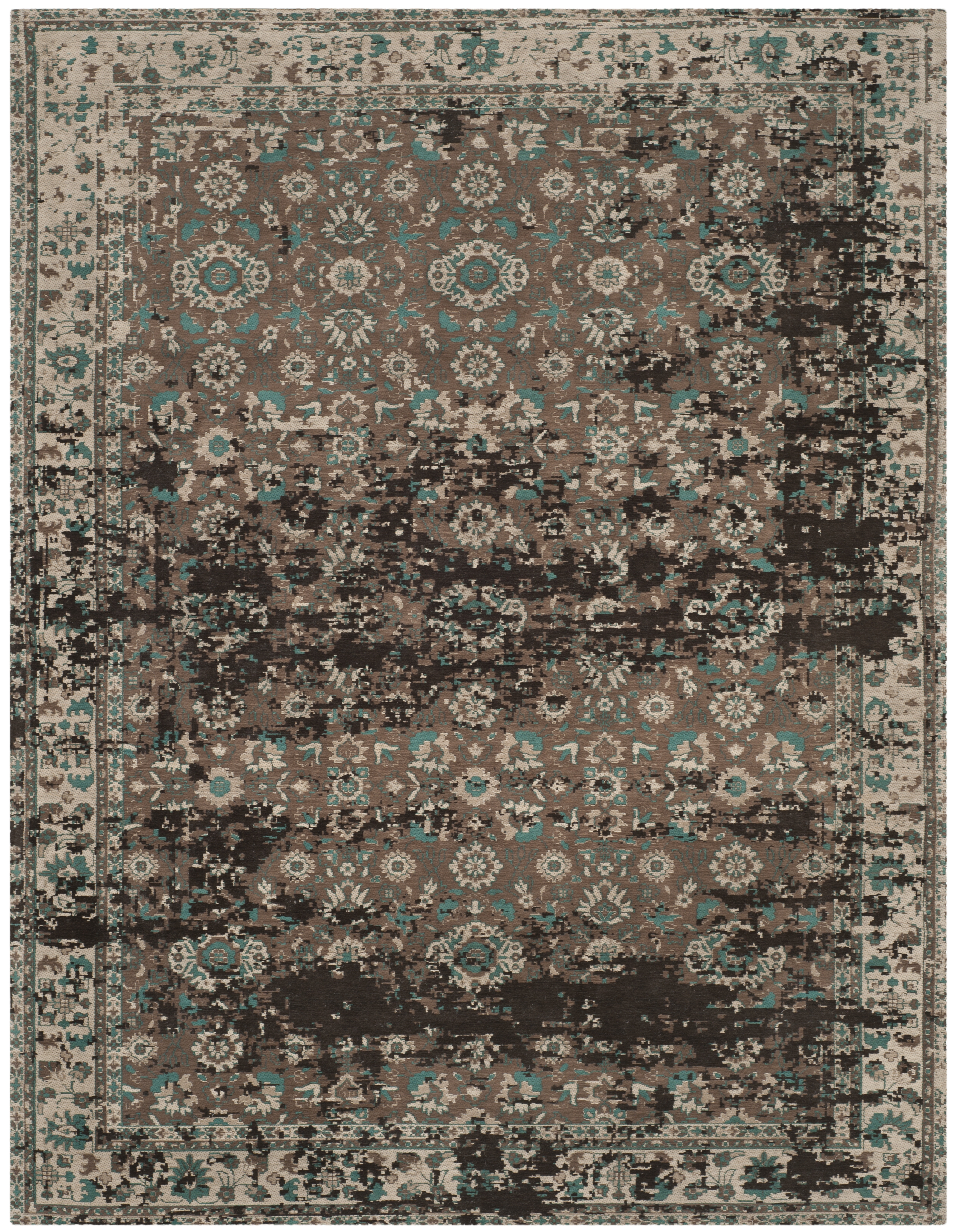 Arlo Home Woven Area Rug, CLV226A, Teal/Beige,  8' X 10' - Image 0