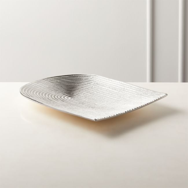 Beam Silver Cast Aluminum Serving Platter - Image 0