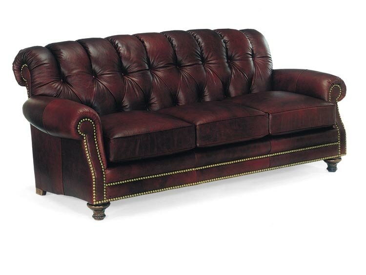 Leathercraft St. Lucia 88"" Genuine Leather Rolled Arm Standard Sofa - Image 0