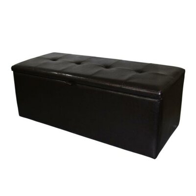 Cocheta Faux Leather Flip Top Storage Bench - Image 0