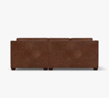 York Slope Arm Leather Right Arm Loveseat 97" with Wide Chaise Sectional and Bench Cushion, Polyester Wrapped Cushions, Statesville Caramel - Image 4