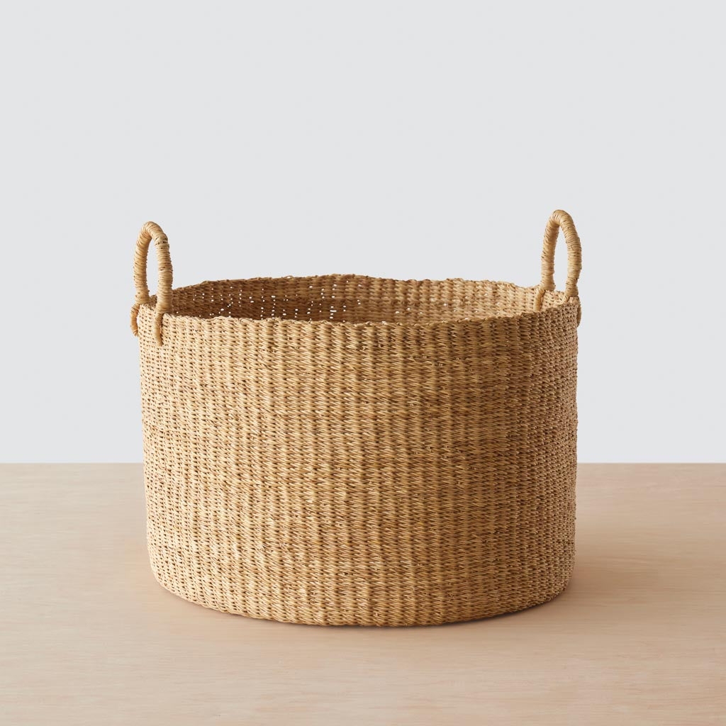 The Citizenry Bolga Floor Baskets Set of 2 | Medium/Large | Tan - Image 4