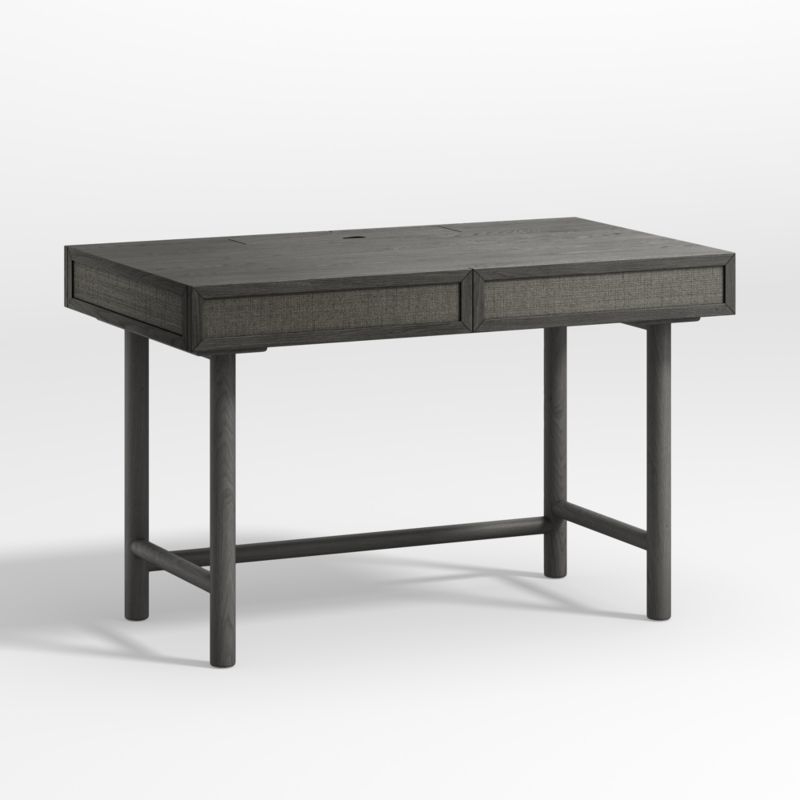 Emmer 48" Charcoal Oak Desk with Outlet - Image 1