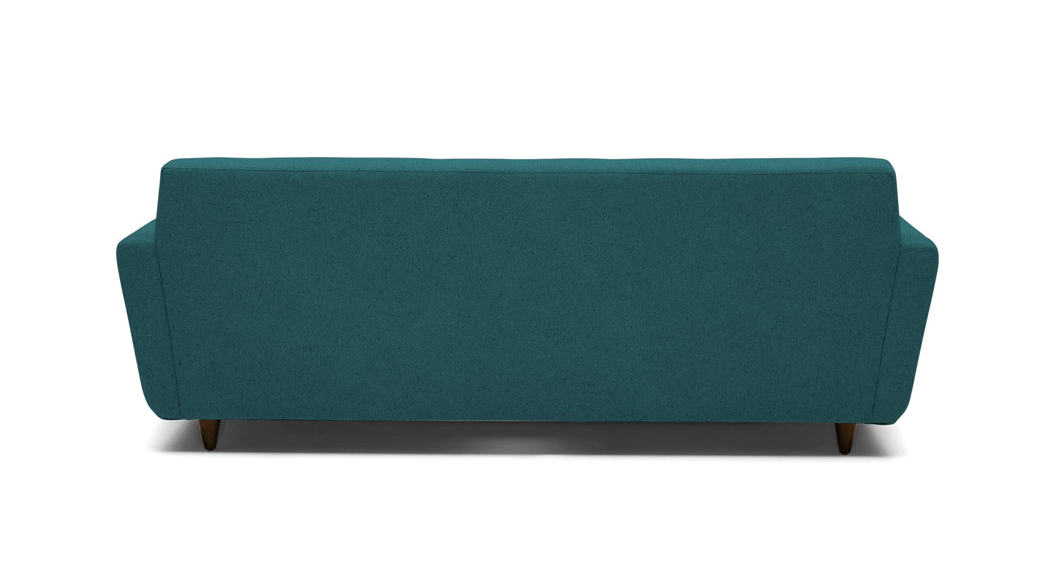 Blue Hughes Mid Century Modern Sleeper Sofa - Royale Peacock  - Mocha - Image 4
