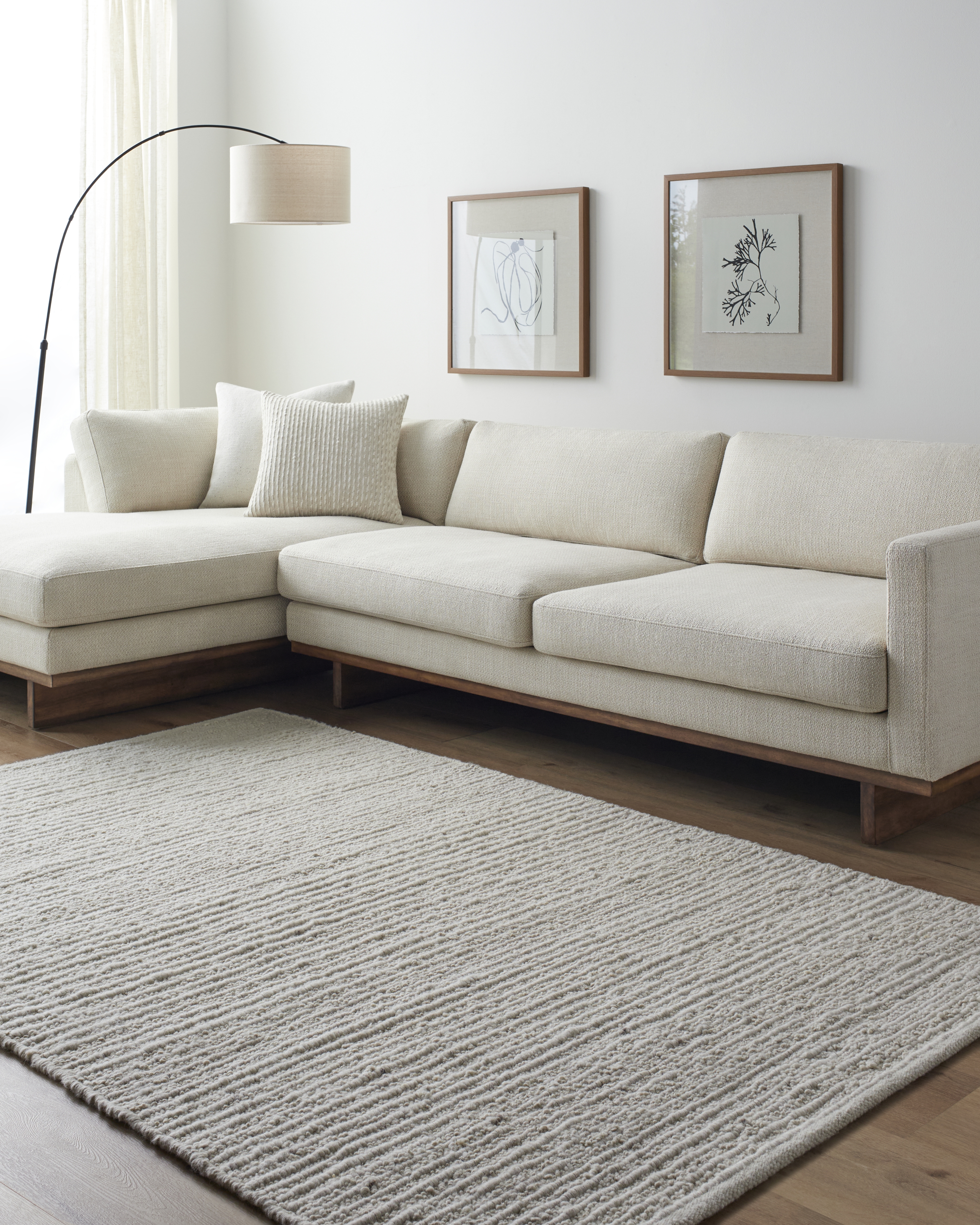 Miramar Beige Indoor 5' x 7'6" Handmade Rug - Image 1