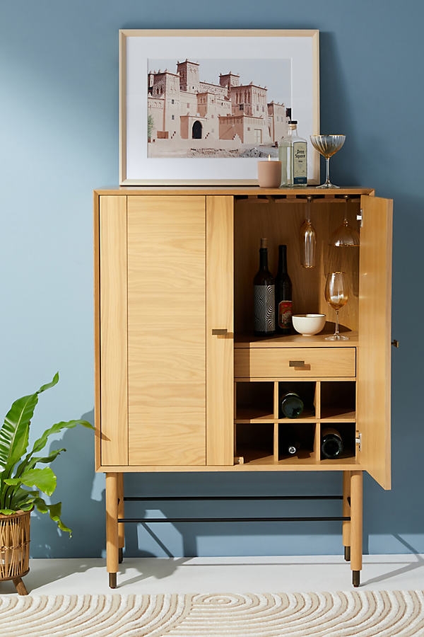 Avalene Bar Cabinet By Anthropologie in White - Image 1